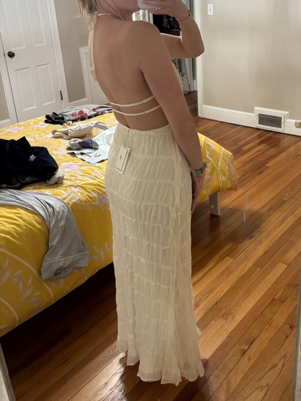 Peppermayo Cream Halter Maxi Dress - Picture 2 of 2